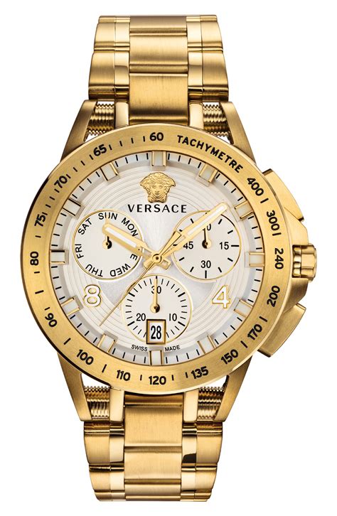 versace chronograph gold watch|Versace watch price.